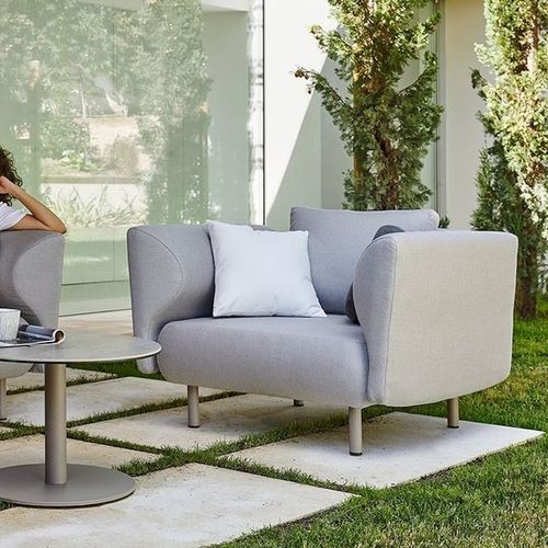 Poltrona contemporanea - SALINAS - Musola - in Sunbrella® / in acciaio inossidabile / con cuscino rimovibile