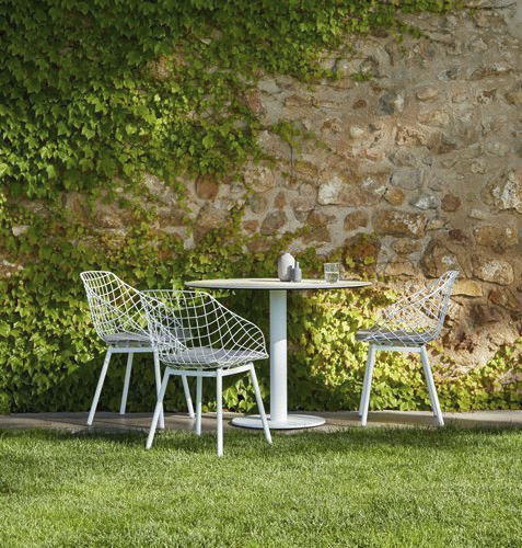 Tavolo contemporaneo - LEMON - Musola - in vetro / in ceramica / con supporto in acciaio inossidabile