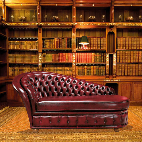 Dormeuse classica - Dormiuse Versailles - DI MARCO INTERIOR SOFA - in pelle / in legno / con supporto in legno