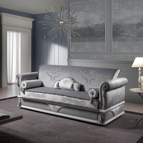 Divano modulare - UNIQUE RICAMATO - DI MARCO INTERIOR SOFA - letto / classico / in tessuto