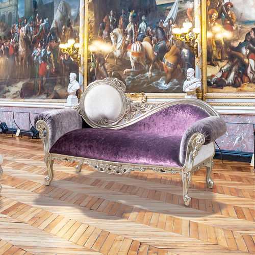 Dormeuse in stile barocco - EPOQUE - DI MARCO INTERIOR SOFA - in tessuto / in faggio / in legno dorato a foglia oro