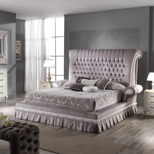 Letto matrimoniale - QUEEN  - DI MARCO INTERIOR SOFA - classico / imbottito / con testiera imbottita