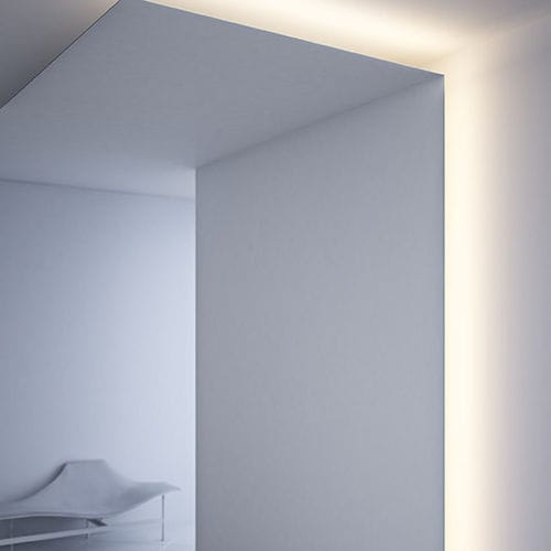 Profilo luminoso ad incasso - NISA-KRA - Klus Design - a soffitto / LED / contract