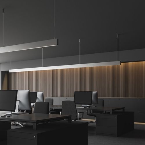 Profilo luminoso sospeso - MOD-50 - Klus Design - a soffitto / LED / contract