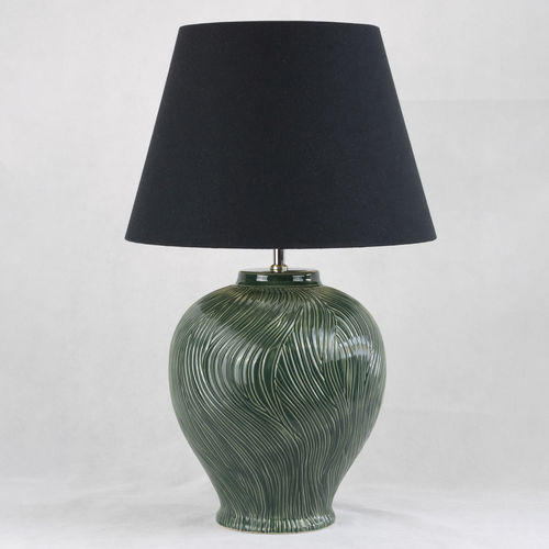 Lampada da tavolo - KELANTIS GREEN SEA - Autark 76 Bt. - in metallo / in tessuto / in ceramica