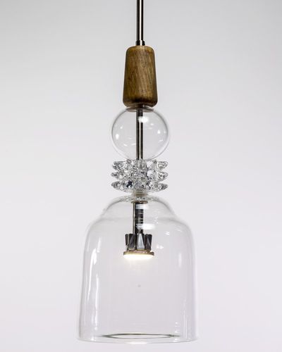 Lampada a sospensione - JOVI023 - BOTTEGA VENEZIANA - in vetro soffiato / in vetro di Murano / in legno