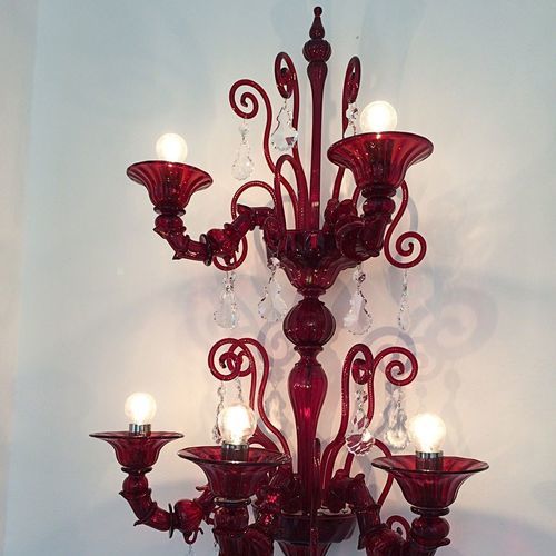 Applique classica - ROSSO AP - BOTTEGA VENEZIANA - da interno / in vetro soffiato / in vetro di Murano