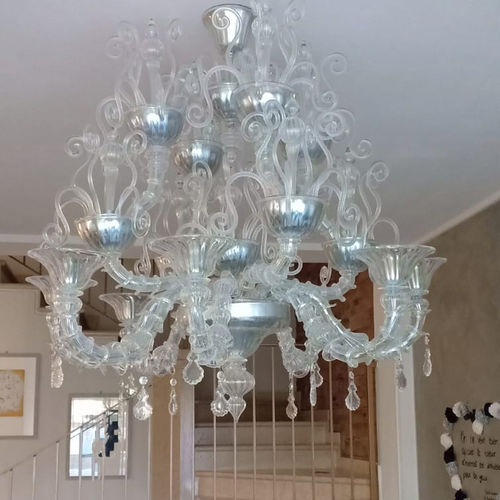 Lampadario classico - VIVALDI - BOTTEGA VENEZIANA - in vetro soffiato / in vetro di Murano / da 8 lampadine