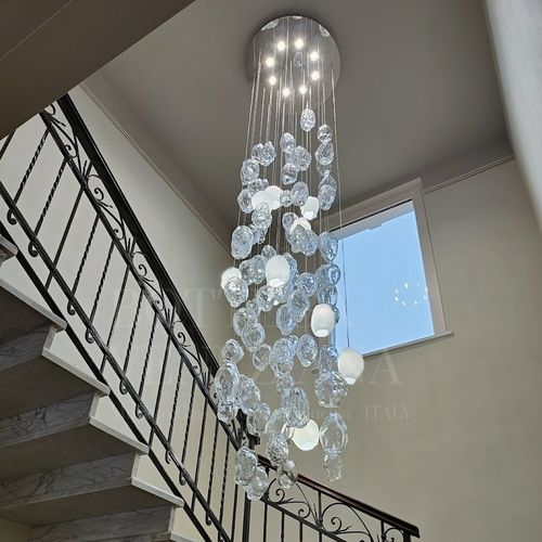 Lampada a sospensione - ICEROCK - BOTTEGA VENEZIANA - in vetro soffiato / in vetro di Murano / contemporanea