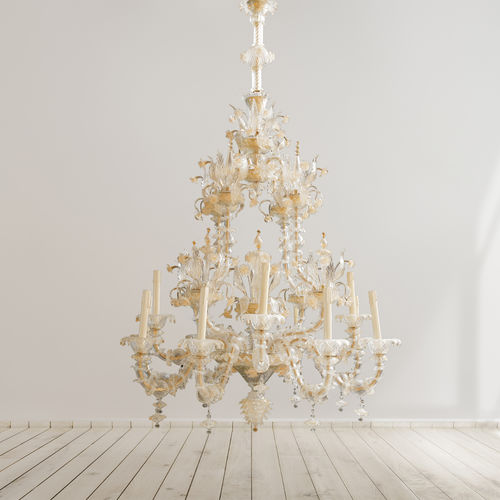 Lampadario stile veneziano - CHARLOTTE - BOTTEGA VENEZIANA - in cristallo / in vetro soffiato / in vetro di Murano