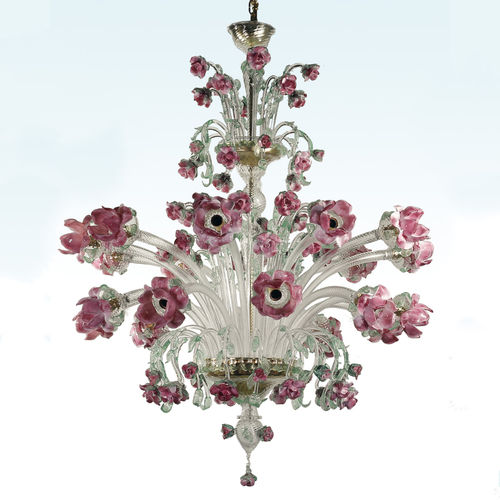 Lampadario classico - ROSETO-20 - BOTTEGA VENEZIANA - in vetro / contract / LED