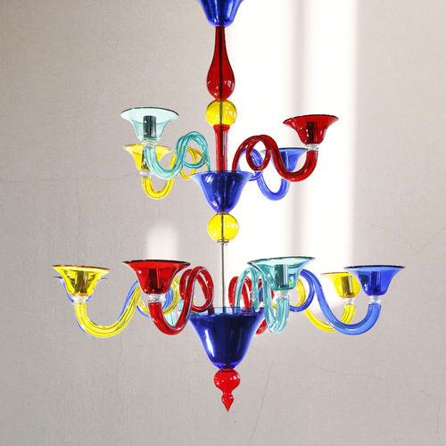 Lampadario moderno - BRAZIL - BOTTEGA VENEZIANA - in vetro soffiato / in vetro di Murano / da 12 lampadine