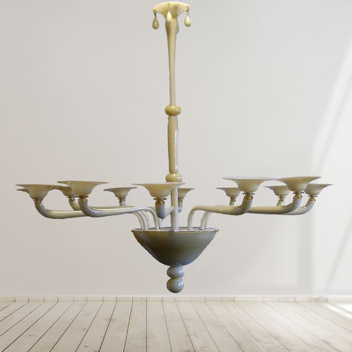 Lampadario contemporaneo - TUNDRA - BOTTEGA VENEZIANA - in vetro soffiato / in vetro di Murano / da 12 lampadine