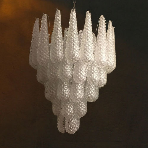 Lampadario vintage - GOCCIA-VINT - BOTTEGA VENEZIANA - in vetro soffiato / in vetro di Murano / da 7 lampadine