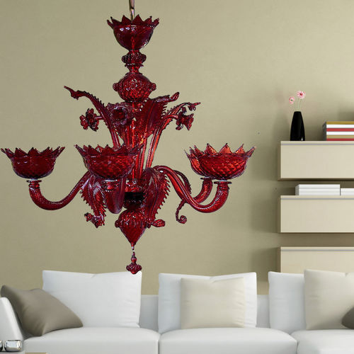 Lampadario classico - WEZEN - BOTTEGA VENEZIANA - in vetro soffiato / in vetro di Murano / da 5 lampadine