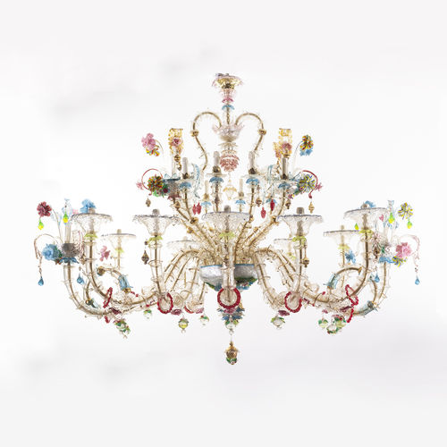 Lampadario classico - DANDOLO - BOTTEGA VENEZIANA - in vetro soffiato / in vetro di Murano / da 12 lampadine