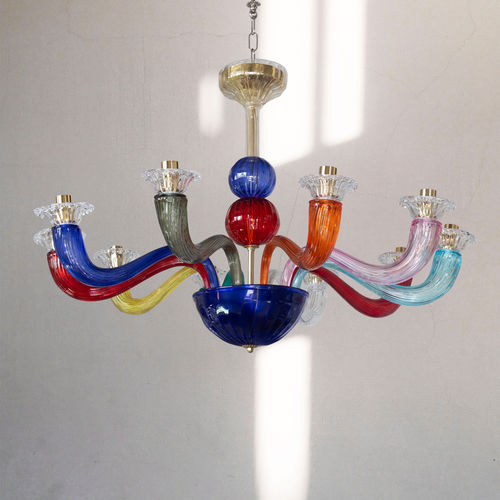 Lampadario contemporaneo - NEW COLOR - BOTTEGA VENEZIANA - in vetro soffiato / in vetro di Murano / da 10 lampadine