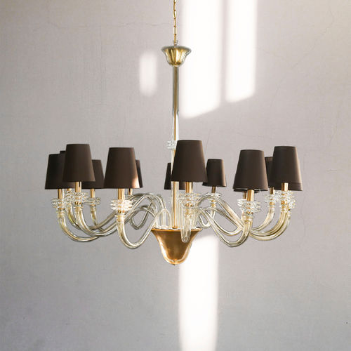 Lampadario contemporaneo - HOLLYWOOD - BOTTEGA VENEZIANA - in vetro soffiato / in vetro di Murano / in oro
