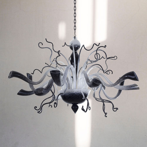 Lampadario design originale - TORCELLO - BOTTEGA VENEZIANA - in vetro soffiato / in vetro di Murano / da 12 lampadine