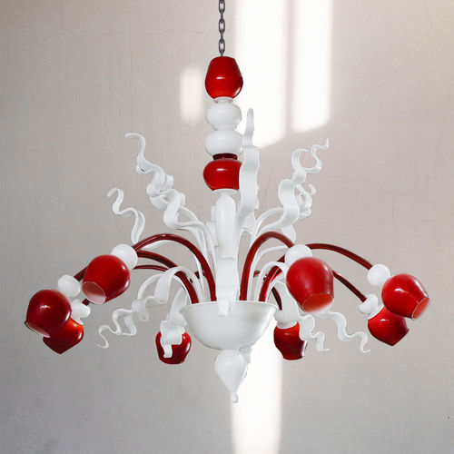 Lampadario contemporaneo - CALLESAMETISTA - BOTTEGA VENEZIANA - in vetro soffiato / in vetro di Murano / da 10 lampadine