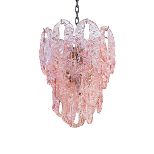 Lampadario Art Deco - GHIACCIO ROSA  - BOTTEGA VENEZIANA - in cristallo / in vetro soffiato / in vetro di Murano
