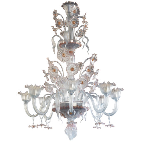 Lampadario stile veneziano - VIOLANTE - BOTTEGA VENEZIANA - in vetro soffiato / in vetro di Murano / da 12 lampadine