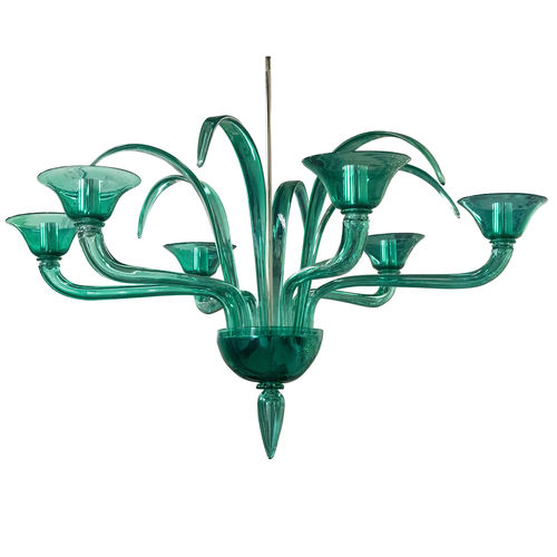 Lampadario contemporaneo - Gemma verde - BOTTEGA VENEZIANA - in vetro soffiato / in vetro di Murano / da 6 lampadine