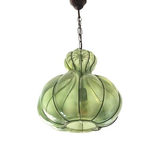 Lampada a sospensione - Cascade verde - BOTTEGA VENEZIANA - in vetro di Murano / contemporanea / con cavo
