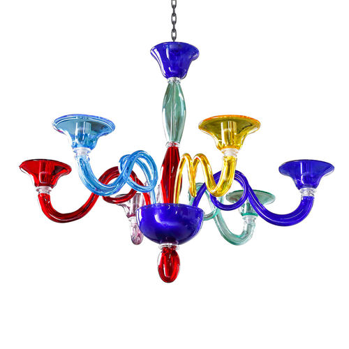 Lampadario contemporaneo - BRAZIL - BOTTEGA VENEZIANA - in vetro soffiato / in vetro di Murano / da 6 lampadine