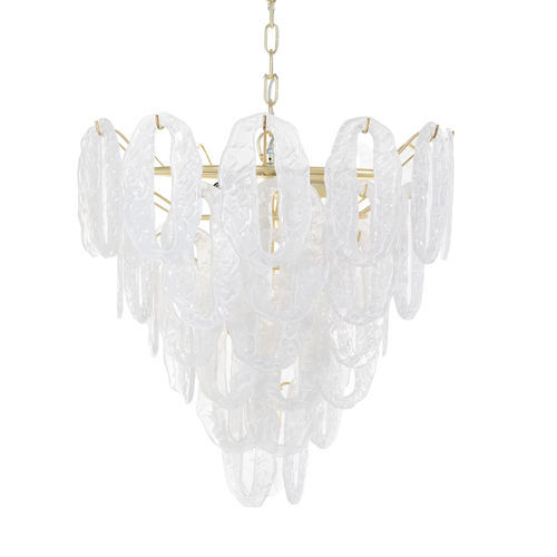 Lampadario vintage - ICE - BOTTEGA VENEZIANA - in ottone / in vetro di Murano / da 5 lampadine