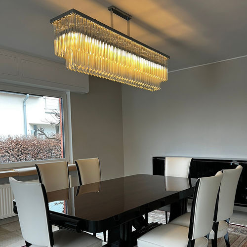 Lampadario vintage - ELIORA - BOTTEGA VENEZIANA - in cromo / in cristallo / in vetro di Murano