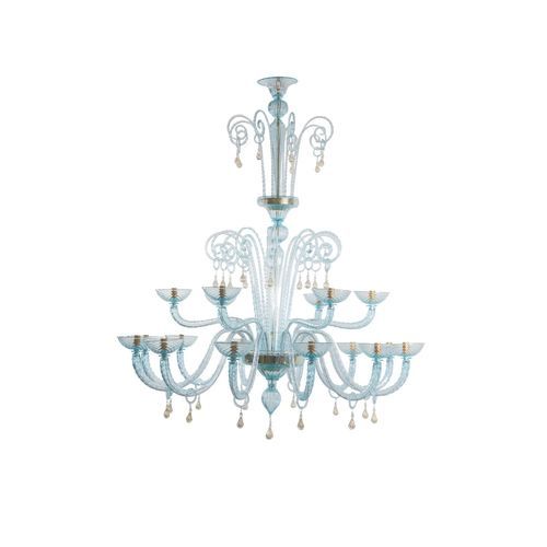 Lampadario in stile - DAMES - BOTTEGA VENEZIANA - in vetro di Murano / foglia d'oro / contract