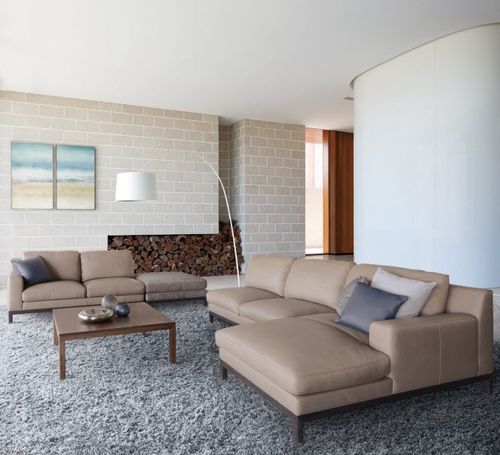 Divano modulare - QUODO - CondeHouse - contemporaneo / in tessuto / in pelle