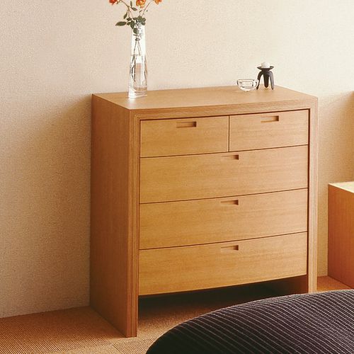 Cassettiera contemporanea - STRIPE DR-80 - CondeHouse - in noce / impiallacciata in legno / in legno massiccio