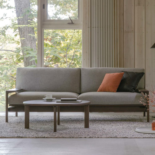 Divano contemporaneo - YUKAR - CondeHouse - in tessuto / in pelle / con braccioli