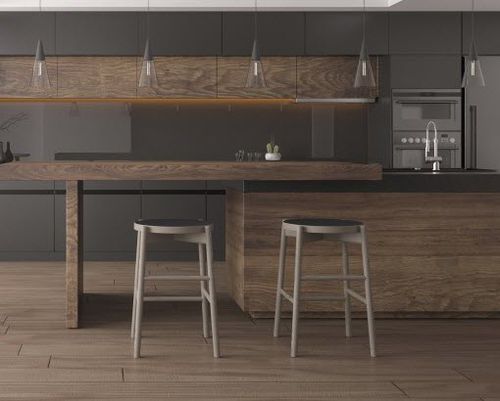 Sgabello da bar contemporaneo - KOTAN  - CondeHouse - in pelle / in frassino / con supporto in frassino