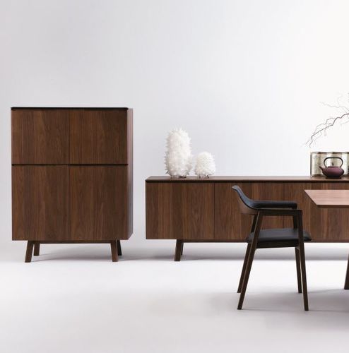 Mobile bar per uso contract - TEN  - CondeHouse - contemporaneo / in noce / impiallacciato in legno