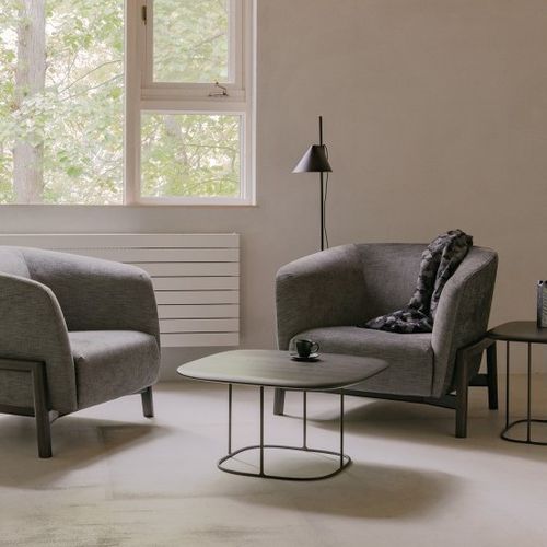 Poltrona contemporanea - TEN Living - CondeHouse - in tessuto / in pelle / in noce