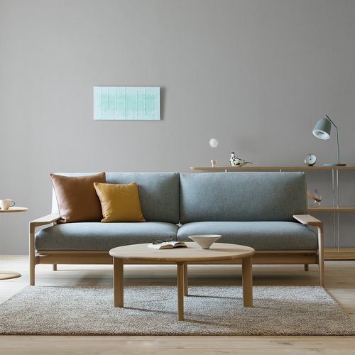 Divano contemporaneo - YUKAR 200 - CondeHouse - in tessuto / in pelle / con braccioli