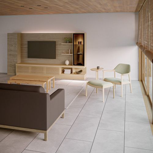 Poltrona contemporanea - WING LUX - CondeHouse - in tessuto / in pelle / in rovere