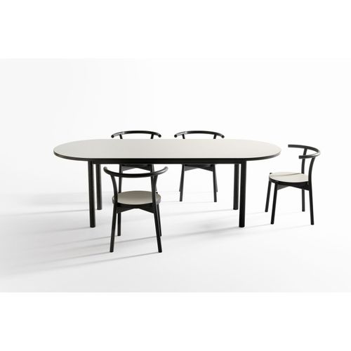 Tavolo da pranzo contemporaneo - KOTAN - CondeHouse - in frassino / in linoleum / con supporto in legno