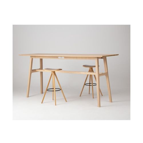 Tavolo alto contemporaneo - TEN (21) - CondeHouse - in noce / in frassino / con supporto in legno massiccio
