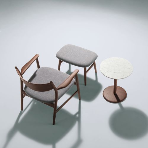 Poltrona contemporanea - KAMUY - CondeHouse - in tessuto / in pelle / in rovere