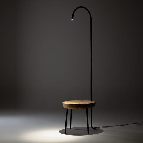 Sgabello contemporaneo - TUB - CondeHouse - in frassino / con supporto in acciaio / per lo smartworking