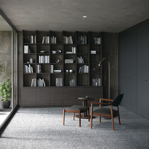 Poggiapiedi contemporaneo - WING LUX - CondeHouse - in tessuto / in pelle / in rovere