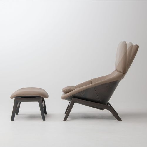 Poltrona contemporanea - LAGOOSE  - CondeHouse - in tessuto / in pelle / in frassino