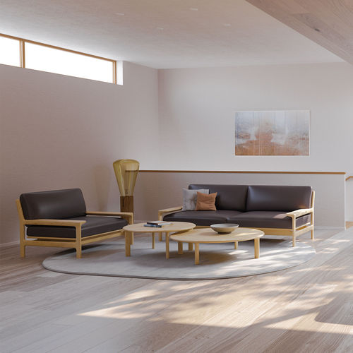 Poltrona contemporanea - YUKAR - CondeHouse - in tessuto / in pelle / in rovere
