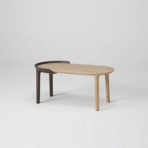 Tavolino basso contemporaneo - CRUST - CondeHouse - in rovere / con supporto in quercia / ovale