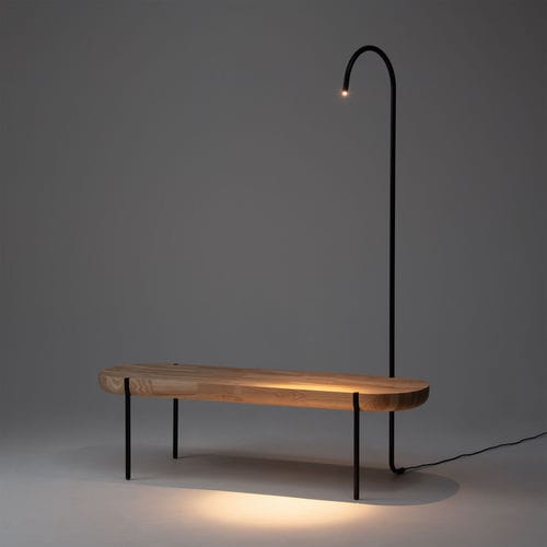 Panca contemporanea - TUB Bench - CondeHouse - in frassino / senza schienale / senza braccioli