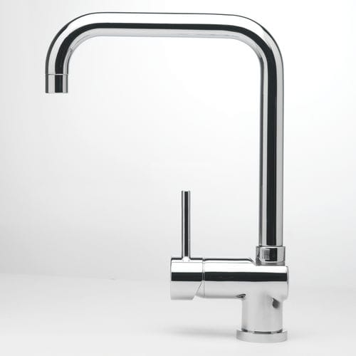Miscelatore da appoggio - AQUARIS E - BLUAWAY SA - in metallo cromato / da cucina / 1 foro